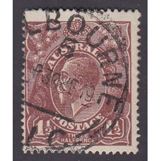 Australian    King George V   1½d Penny Half Pence Brown   Single Crown WMK  Plate Variety 4L31..
